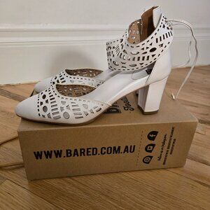 Bared Footwear - White Cutout Heels - Size 42